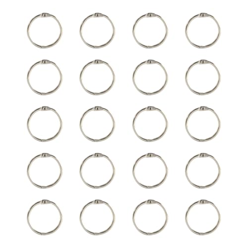 Montesy Buchbinderinge aus Metall, 25 mm, Buchringe für Sammelalben, Fotoalben und Bastelprojekte, 20 Stück Montesy Buchbinderinge aus Metall, 25 mm, Buchringe für Sammelalben, Fotoalben und Bastelprojekte, 20 Stück von Montesy