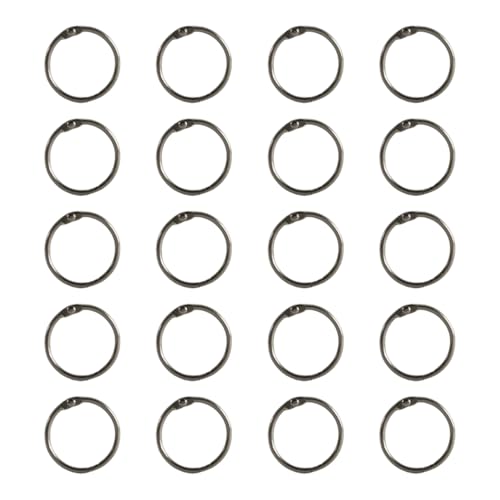 Montesy Buchbinderinge aus Metall, 25 mm, Buchringe für Sammelalben, Fotoalben und Bastelprojekte, 20 Stück Montesy Buchbinderinge aus Metall, 25 mm, Buchringe für Sammelalben, Fotoalben und Bastelprojekte, 20 Stück von Montesy
