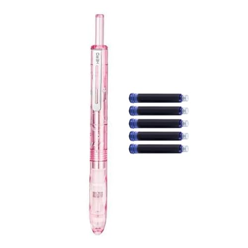 Montesy Einziehbarer Füllfederhalter mit 5 Tintenpatronen, 0,38 mm, Metall-Füllfederhalter, einziehbare Tinte, Stift zum Schreiben von Journaling Montesy Einziehbarer Füllfederhalter mit 5 Tintenpatronen, 0,38 mm, Metall-Füllfederhalter, einziehbare Tinte, Stift zum Schreiben von Journaling von Montesy