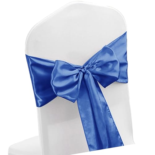 Montesy Polyester-Satin-Stuhl-Schärpen, Schleifen für Hochzeit, Bankett, Dekoration, elegantes Stretchband, Schleifen, Krawatte, Stuhlrückendekoration von Montesy