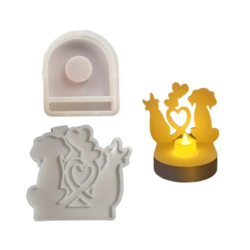 Montesy Silikon-Kerzenständer-Formen in Tierform für Kerzenständer, Teelichthalter, Epoxidharz-Silikonformen von Montesy