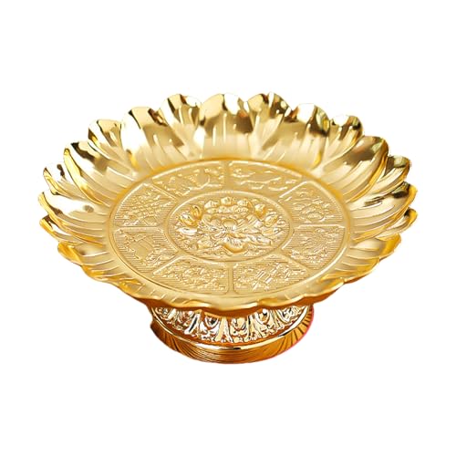 Montesy Vintage Lotus-Fruchtschale aus Legierung für buddhistische Altäre, Dekoration, Heimdekoration, heiliges Opfertablett Montesy Vintage Lotus-Fruchtschale aus Legierung für buddhistische Altäre, Dekoration, Heimdekoration, heiliges Opfertablett von Montesy