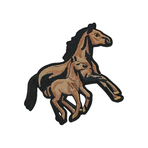 Ponys Bestickte Flecken Pferdekopf Nähflecken Eisen Auf Flecken Applique Flecken Auf Flecken Für Kleiderbeutel Nähen von Montesy