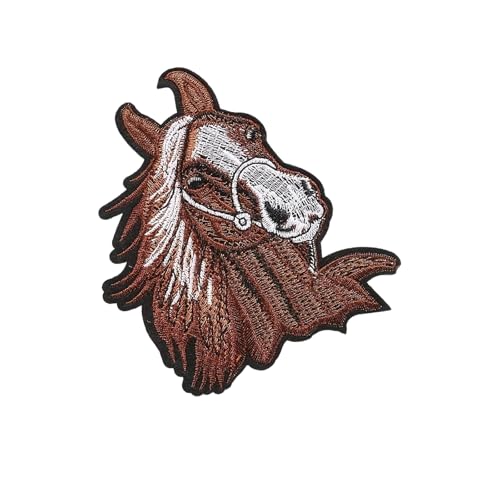 Ponys Bestickte Flecken Pferdekopf Nähflecken Eisen Auf Flecken Applique Flecken Auf Flecken Für Kleiderbeutel Nähen von Montesy