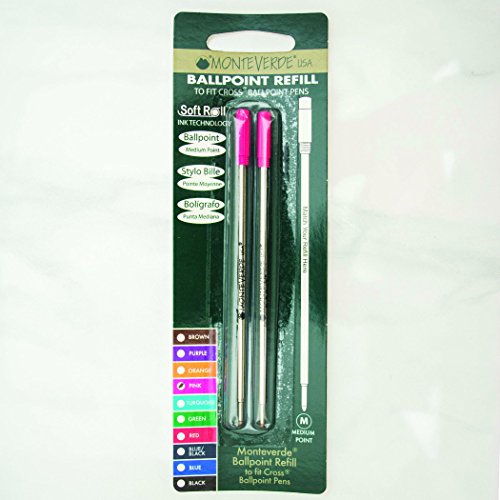 Monteverde C132PK Kugelschreiber-Mine Cross Geeignet für Rechts-/Linkshänder pink von Monteverde