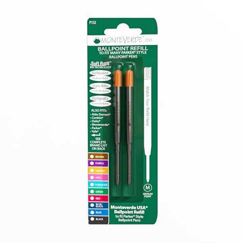 Monteverde P132OR Sanfte Kugelschreiber-Mine Parker Geeignet für Rechts-/Linkshänder Orange Monteverde P132OR Sanfte Kugelschreiber-Mine Parker Geeignet für Rechts-/Linkshänder Orange von Monteverde