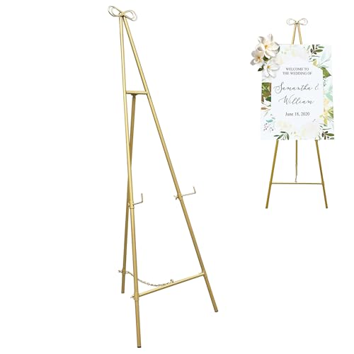 Staffelei-Ständer, Metall-Staffelei zum Ausstellen, verstellbare Höhe, Metall-Staffelei, Ausstellungsständer, Rundrohr, Gold Staffelei-Ständer, Metall-Staffelei zum Ausstellen, verstellbare Höhe, Metall-Staffelei, Ausstellungsständer, Rundrohr, Gold von Montex