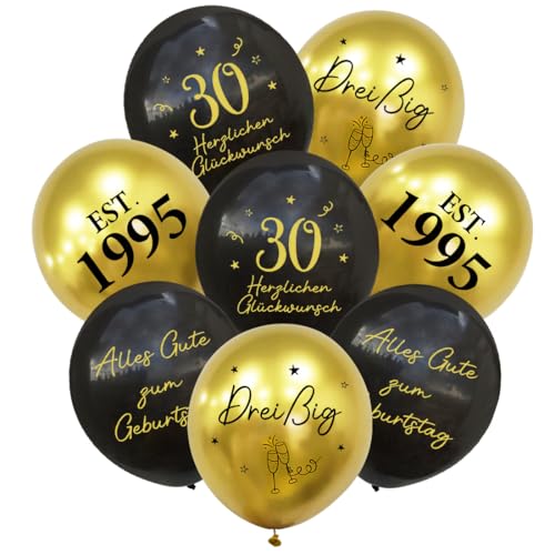 24 Stück Deko 30. Geburtstag Luftballons Schwarz Gold, Ballons 30 Alles Gute zum Geburtstag, Happy Birthday Luftballon 30 Jahre für Mann Frauen 30 Geburtstagsdeko, Geburtstagsfeiern Deko 24 Stück Deko 30. Geburtstag Luftballons Schwarz Gold, Ballons 30 Alles Gute zum Geburtstag, Happy Birthday Luftballon 30 Jahre für Mann Frauen 30 Geburtstagsdeko, Geburtstagsfeiern Deko von Montrestar
