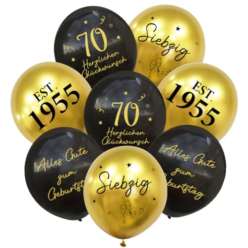24 Stück Deko 70. Geburtstag Luftballons Schwarz Gold, Ballons 70 Alles Gute zum Geburtstag, Happy Birthday Luftballon 70 Jahre für Mann Frauen 70 Geburtstagsdeko, Geburtstagsfeiern Deko 24 Stück Deko 70. Geburtstag Luftballons Schwarz Gold, Ballons 70 Alles Gute zum Geburtstag, Happy Birthday Luftballon 70 Jahre für Mann Frauen 70 Geburtstagsdeko, Geburtstagsfeiern Deko von Montrestar