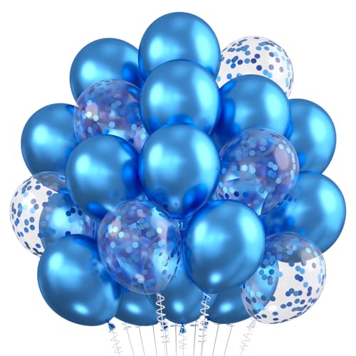 Luftballons Metallic Blau, 30 Stück Blaue Konfetti Helium Ballons, 12 Zoll Blau Partyballon für Kinder Taufe Geburtstag Hochzeit Baby Shower Jubiläum Babyparty Gender Reveal Luftballons Metallic Blau, 30 Stück Blaue Konfetti Helium Ballons, 12 Zoll Blau Partyballon für Kinder Taufe Geburtstag Hochzeit Baby Shower Jubiläum Babyparty Gender Reveal von Montrestar