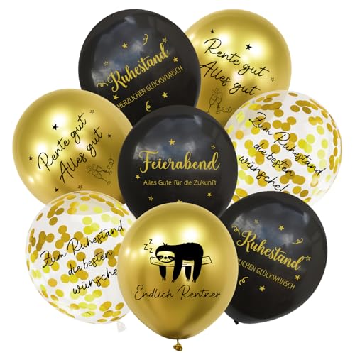 30 Stück Ruhestand Deko Luftballons, Endlich Rentner Ballons, Rente Deko Luftballons Schwarz Gold, Rente Geschenk Männer Frauen für Pensionierung Ruhestand Party Renteneintritt Abschiedsfeier 30 Stück Ruhestand Deko Luftballons, Endlich Rentner Ballons, Rente Deko Luftballons Schwarz Gold, Rente Geschenk Männer Frauen für Pensionierung Ruhestand Party Renteneintritt Abschiedsfeier von Montrestar