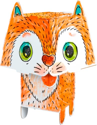 Monumi - 3D Tiere Figuren, 3D Malbuch für Kinder, Tier Kinder Malbuch Kreativ Set, Spielzeug Tiere Malbücher Für Kinder, Tier Figuren aus Hochwertigem Karton, Coloring Book Muster: Katze Monumi - 3D Tiere Figuren, 3D Malbuch für Kinder, Tier Kinder Malbuch Kreativ Set, Spielzeug Tiere Malbücher Für Kinder, Tier Figuren aus Hochwertigem Karton, Coloring Book Muster: Katze von Monumi