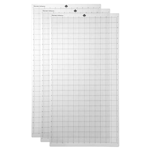 Moochoo Ersatz-Schneidematte transparente Selbstklebende -Matte mit Messgitter 12x24 Zoll für Silhouette Cameo Explore Plotter-Maschine 3PCS von Moochoo