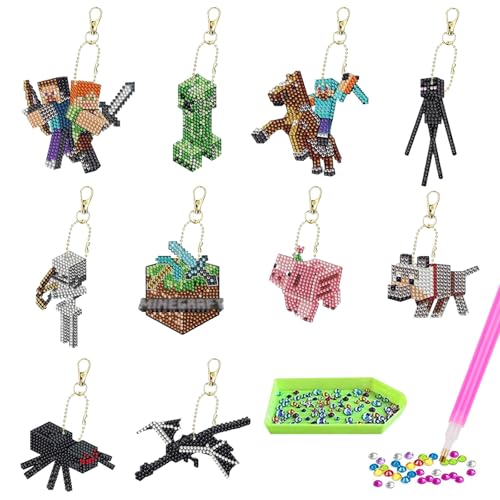 Moocuca Diamond Painting Kinder DIY Diamond Painting Schlüsselanhänger Anhänger Set für Jungen und Mädchen ab 6 Jahren Kindertag Geschenk Moocuca Diamond Painting Kinder DIY Diamond Painting Schlüsselanhänger Anhänger Set für Jungen und Mädchen ab 6 Jahren Kindertag Geschenk von Moocuca