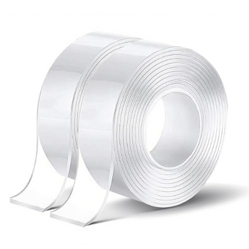 Mooedcoe Doppelseitiges Klebeband Extra Stark – Transparent, Abnehmbar und Spurlos – Wiederverwendbar, Wasserdicht Für Büro, Wand, Küche, Auto von Mooedcoe
