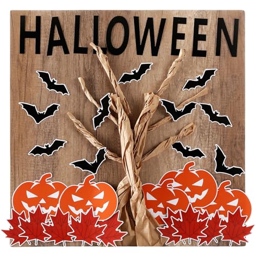 Mooliwe 100 Stück Halloween Klassenzimmer Pinnwand Dekorationen Happy Halloween Fledermaus Kürbis Ahornblatt Pinnwand Papierausschnitte mit Klebepunkten für Schule Klassenzimmer Zuhause Wanddekoration Mooliwe 100 Stück Halloween Klassenzimmer Pinnwand Dekorationen Happy Halloween Fledermaus Kürbis Ahornblatt Pinnwand Papierausschnitte mit Klebepunkten für Schule Klassenzimmer Zuhause Wanddekoration von Mooliwe