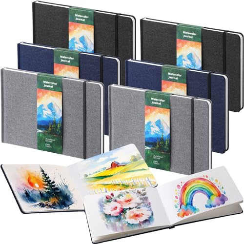 Mooliwe Aquarell-Skizzenbuch, Tagebuch, kleines Papier, Aquarell-Tagebuch, Großpackung zum Malen, 300 g/m², 63,5 kg, Baumwolle, Kaltpresse, für Abschlussfeier, Jahresabschluss, Geschenke (21 x 14 cm Mooliwe Aquarell-Skizzenbuch, Tagebuch, kleines Papier, Aquarell-Tagebuch, Großpackung zum Malen, 300 g/m², 63,5 kg, Baumwolle, Kaltpresse, für Abschlussfeier, Jahresabschluss, Geschenke (21 x 14 cm von Mooliwe
