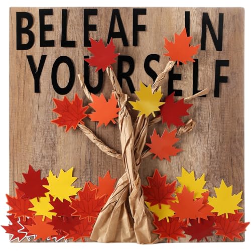 Mooliwe Pinnwand für Klassenzimmer, Herbstbaum, Dekoration, Kürbis, Ahornblatt, Pinnwand, Papierausschnitte, Be-Leaf in Yourself mit Klebepunkten für Klassenzimmer, Schule, Zuhause, Wanddekoration Mooliwe Pinnwand für Klassenzimmer, Herbstbaum, Dekoration, Kürbis, Ahornblatt, Pinnwand, Papierausschnitte, Be-Leaf in Yourself mit Klebepunkten für Klassenzimmer, Schule, Zuhause, Wanddekoration von Mooliwe