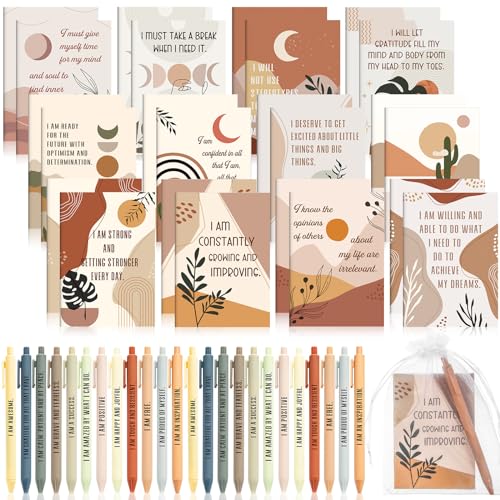Mooliwe Positive Bestätigungs-Geschenk-Set, Dankbarkeits-Notizbücher mit Stiften, kleine Taschen, motivierende Ermutigung, Notizblöcke, tägliche Bestätigungen, Tagebuch für Frauen, Stressabbau Mooliwe Positive Bestätigungs-Geschenk-Set, Dankbarkeits-Notizbücher mit Stiften, kleine Taschen, motivierende Ermutigung, Notizblöcke, tägliche Bestätigungen, Tagebuch für Frauen, Stressabbau von Mooliwe