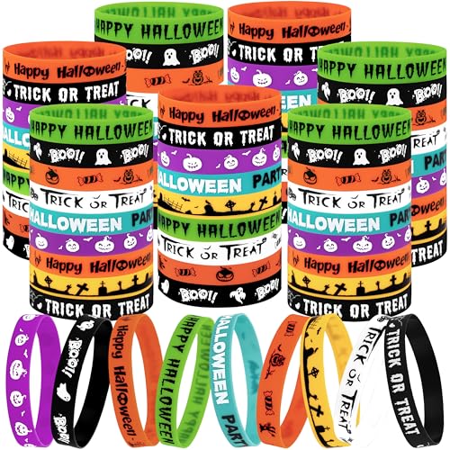 144 Stück Halloween-Partygeschenke für Kinder – Silikon-Armbänder, Süßes oder Leckerei-Spielzeug, Goodie-Bag-Füller, Klassenzimmerpreise, Geschenke für Teenager, Erwachsene 144 Stück Halloween-Partygeschenke für Kinder – Silikon-Armbänder, Süßes oder Leckerei-Spielzeug, Goodie-Bag-Füller, Klassenzimmerpreise, Geschenke für Teenager, Erwachsene von Moon Boat