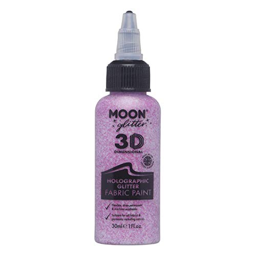 Moon Glitter - Holografische Stofffarbe - 30ml - Rosa von Moon Glitter