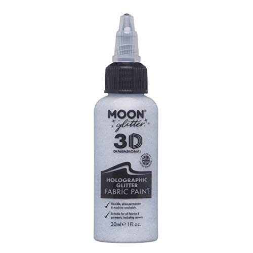Moon Glitter - Holografische Stofffarbe - 30ml - Silber Moon Glitter - Holografische Stofffarbe - 30ml - Silber von Moon Glitter