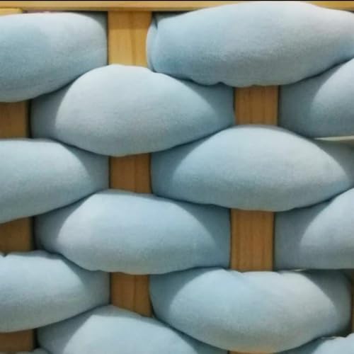 Moon Waves Tube Yarn Super Saver Jumbo Velvet Chunky Garn zur Herstellung von Kissen (Hellblau) von Moon Waves