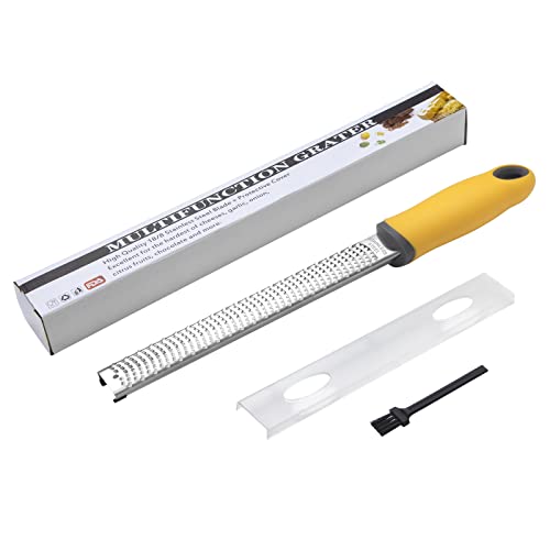 MoonSing Zester Reibe, Parmesanreibe Zitronenreibe Muskatnuss Reibe Küchenreibe mit Rasiermesserscharfe Edelstahl Klinge + Schutzabdeckung + Reinigungsbürste für Hartkäse,Zitrus MoonSing Zester Reibe, Parmesanreibe Zitronenreibe Muskatnuss Reibe Küchenreibe mit Rasiermesserscharfe Edelstahl Klinge + Schutzabdeckung + Reinigungsbürste für Hartkäse,Zitrus von MoonSing