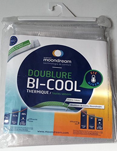 Moondream Thermo-Vorhangfutter Refresh für Sommer, Isolierung gegen Hitze, Patentierte Technologie, Oeko-Tex®, Aluminium, 135 x 240 (BxH) cm von Moondream