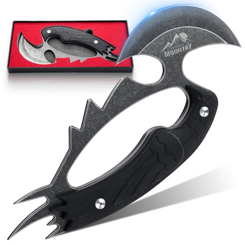 Moontay Outdoor Messer Survival aus D2 Edelstahl Jagdmesser Feststehende Klinge Jagdmesser mit Full Tang G10 Griff Scharf Survival Messer für Wandern Bushcraft Camping Geschenk für Männer Moontay Outdoor Messer Survival aus D2 Edelstahl Jagdmesser Feststehende Klinge Jagdmesser mit Full Tang G10 Griff Scharf Survival Messer für Wandern Bushcraft Camping Geschenk für Männer von Moontay