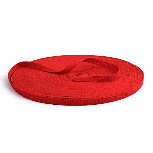 MoonyLI 50 Yard 10mm Baumwollgewebe Baumwoll-Twill-Band Band Baumwollband Fischgrätenmuster Twill-Baumwollband Nähband DIY Crafts Geschenkverpackung Home Decoration Nähen von LUMoony