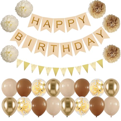 Happy Birthday Khaki Beige Geburtstag Deko Luftballons Weinrot Rosegold Geburtstagdeko Pompons Dreieck Flagge Bunting Happy Birthday Banner für Geburtstagsdeko Mädchen Junge Happy Birthday Khaki Beige Geburtstag Deko Luftballons Weinrot Rosegold Geburtstagdeko Pompons Dreieck Flagge Bunting Happy Birthday Banner für Geburtstagsdeko Mädchen Junge von Moorle