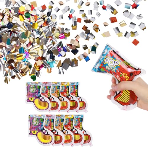 Moorle 10 Stück Party Popper Konfettikanone, Party Confetti Kanone Konfetti Set, Papier Konfettibombe Pistolen Konfetti Pistole für Geburtstage Hochzeit Party Moorle 10 Stück Party Popper Konfettikanone, Party Confetti Kanone Konfetti Set, Papier Konfettibombe Pistolen Konfetti Pistole für Geburtstage Hochzeit Party von Moorle