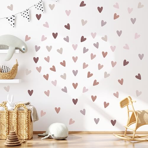 Moorle Wandtattoo Herzen Set 72 Stück für Babyzimmer, Sticker Wandaufkleber Kinderzimmer, Kinderzimmer Wandtattoo, Wandsticker Wandtattoo in Verschiedenen Farben für Kinderzimmer Babyzimmer Moorle Wandtattoo Herzen Set 72 Stück für Babyzimmer, Sticker Wandaufkleber Kinderzimmer, Kinderzimmer Wandtattoo, Wandsticker Wandtattoo in Verschiedenen Farben für Kinderzimmer Babyzimmer von Moorle