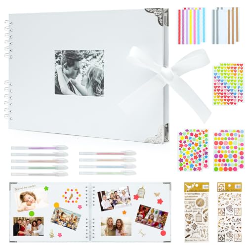 Mooshy Fotoalbum zum Selbstgestalten 80 Seiten DIY Fotobuch weiß Große Fotoalbum zum Einkleben zum selbst gestalten/basteln 29x21.5cm Gästebuch Geburtstag Hochzeit DIY Geschenk Scrapbooking Set Mooshy Fotoalbum zum Selbstgestalten 80 Seiten DIY Fotobuch weiß Große Fotoalbum zum Einkleben zum selbst gestalten/basteln 29x21.5cm Gästebuch Geburtstag Hochzeit DIY Geschenk Scrapbooking Set von Mooshy
