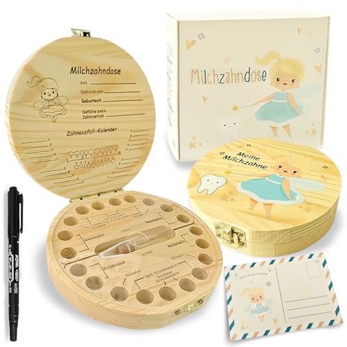 Mooshy Zahnbox aus Holz Milchzahndose Jungen für Original Milchzähne als Praktische Geschenke zur Geburt für Neue Eltern zahndose milchzähne Inklusive Zahnfeebrief Grußkarte und Stift Mooshy Zahnbox aus Holz Milchzahndose Jungen für Original Milchzähne als Praktische Geschenke zur Geburt für Neue Eltern zahndose milchzähne Inklusive Zahnfeebrief Grußkarte und Stift von Mooshy