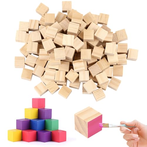 120 Stück Holzwürfel, 20mm Holzklötzchen zum Basteln Holz Natürliche Blanko Holzklötze Bausteine-Würfel Holzblöcke für Heimwerken, Bausteine, Malen, Lernen, Basteln 120 Stück Holzwürfel, 20mm Holzklötzchen zum Basteln Holz Natürliche Blanko Holzklötze Bausteine-Würfel Holzblöcke für Heimwerken, Bausteine, Malen, Lernen, Basteln von Moosono