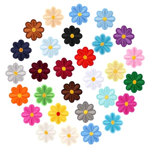 28 Stück Patches zum Aufbügeln, Florale Flicken zum Aufbügeln, Gänseblümchen Blume Aufnäher Kinder, Bestickte Aufnäher, Bügelbilder für Hut, Jeans, Hemden, Jacken Rucksäcke, DIY-Zubehör 28 Stück Patches zum Aufbügeln, Florale Flicken zum Aufbügeln, Gänseblümchen Blume Aufnäher Kinder, Bestickte Aufnäher, Bügelbilder für Hut, Jeans, Hemden, Jacken Rucksäcke, DIY-Zubehör von Moosono