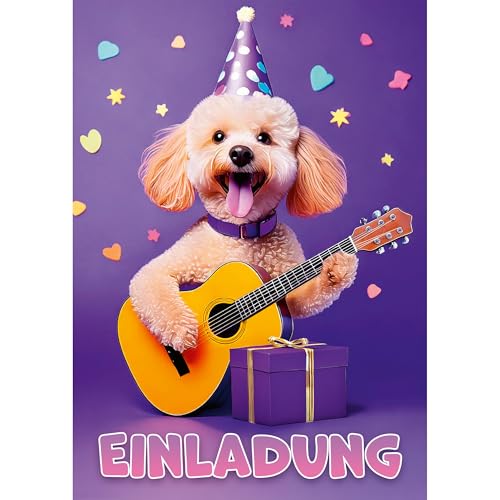 Moosthaler 12x Geburtstagseinladungen Mädchen mit süßem Hund - Die perfekte Einladung für alle Pudel Fans - Einladungskarten Kindergeburtstag Mädchen - Einladungskarten Mädchen Moosthaler 12x Geburtstagseinladungen Mädchen mit süßem Hund - Die perfekte Einladung für alle Pudel Fans - Einladungskarten Kindergeburtstag Mädchen - Einladungskarten Mädchen von Moosthaler