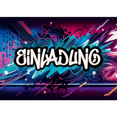 Moosthaler 12x Graffiti Einladungskarten Kindergeburtstag - Stylishe Einladung zum Geburtstag für Jungs und Mädchen - Einladungskarten Geburtstag - Party Geburtstagseinladungen Moosthaler 12x Graffiti Einladungskarten Kindergeburtstag - Stylishe Einladung zum Geburtstag für Jungs und Mädchen - Einladungskarten Geburtstag - Party Geburtstagseinladungen von Moosthaler