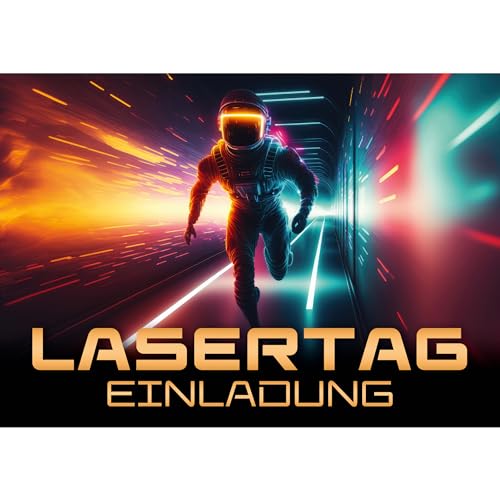Moosthaler 12x Lasertag Einladungskarten Kindergeburtstag - Einladung zum Geburtstag für Jungs und Mädchen - Einladungskarten Geburtstag - Laser Tag Party Geburtstagseinladungen Moosthaler 12x Lasertag Einladungskarten Kindergeburtstag - Einladung zum Geburtstag für Jungs und Mädchen - Einladungskarten Geburtstag - Laser Tag Party Geburtstagseinladungen von Moosthaler