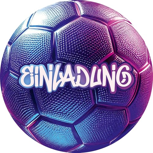 Moosthaler 12x Lila Fussball Einladungskarten Kindergeburtstag Junge - Coole Kinder Einladung zum Geburtstag für Jungs und Mädchen - Geburtstagseinladungen Junge Moosthaler 12x Lila Fussball Einladungskarten Kindergeburtstag Junge - Coole Kinder Einladung zum Geburtstag für Jungs und Mädchen - Geburtstagseinladungen Junge von Moosthaler