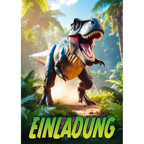 Moosthaler Dino Einladungskarten Kindergeburtstag Junge – 12 coole Einladungskarten für die T-Rex Party – Für alle Dino Geburtstag Fans – Dinosaurier Einladung Kindergeburtstag Junge Moosthaler Dino Einladungskarten Kindergeburtstag Junge – 12 coole Einladungskarten für die T-Rex Party – Für alle Dino Geburtstag Fans – Dinosaurier Einladung Kindergeburtstag Junge von Moosthaler