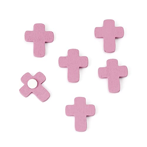 Mopec W61.02 Pack 12 Cruces rosa de Madera Con adhesivo 1,9x2,2x0,4cm. Aufkleber, Normal von Mopec