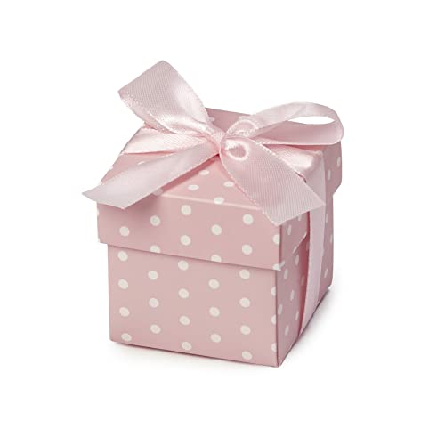 Mopec E13.02 Packung mit 25 Schachteln rosa Tupfen weiß mit Band von Mopec