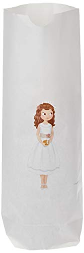 Mopec E917 weiße Papiertüten für Mädchen, Kommunion, kurzes Kleid, 12 x 21 x 5 cm, 25 Stück, mehrfarbig Mopec E917 weiße Papiertüten für Mädchen, Kommunion, kurzes Kleid, 12 x 21 x 5 cm, 25 Stück, mehrfarbig von Mopec
