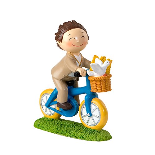 Mopec Kuchenfigur für Kinder auf dem Fahrrad, Polyresin, braun, 4.09x13.7x16 cm Mopec Kuchenfigur für Kinder auf dem Fahrrad, Polyresin, braun, 4.09x13.7x16 cm von Mopec
