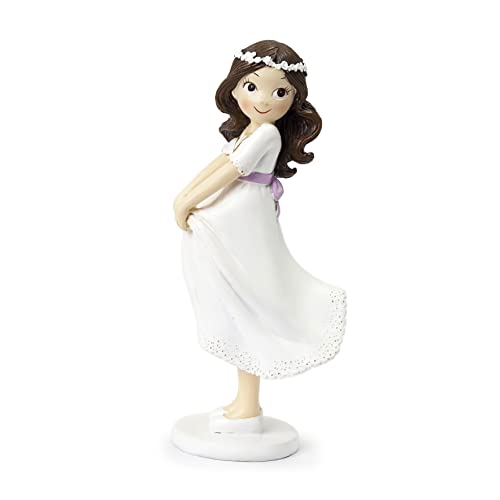Mopec Kuchenfigur zur Kommunion, Mädchen, hält den Rock, Pastellfarben, Mehrfarbig Mopec Kuchenfigur zur Kommunion, Mädchen, hält den Rock, Pastellfarben, Mehrfarbig von Mopec