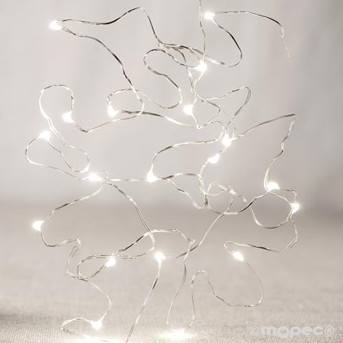 Mopec Lichterkette mit 20 LEDs, Metall, Mehrfarbig, 1 x 190 x 1 cm, 2 Stück Mopec Lichterkette mit 20 LEDs, Metall, Mehrfarbig, 1 x 190 x 1 cm, 2 Stück von Mopec