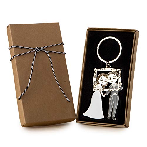 Mopec MA464 Schlüsselanhänger Brautpaar Pop & Fun Fotocall in dekorativer Geschenkbox, Mehrfarbig von Mopec